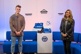 Pompey Focus presenters Josh Walton and Tiffany Bennett.