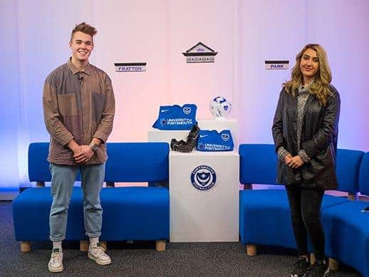 Pompey Focus presenters Josh Walton and Tiffany Bennett.
