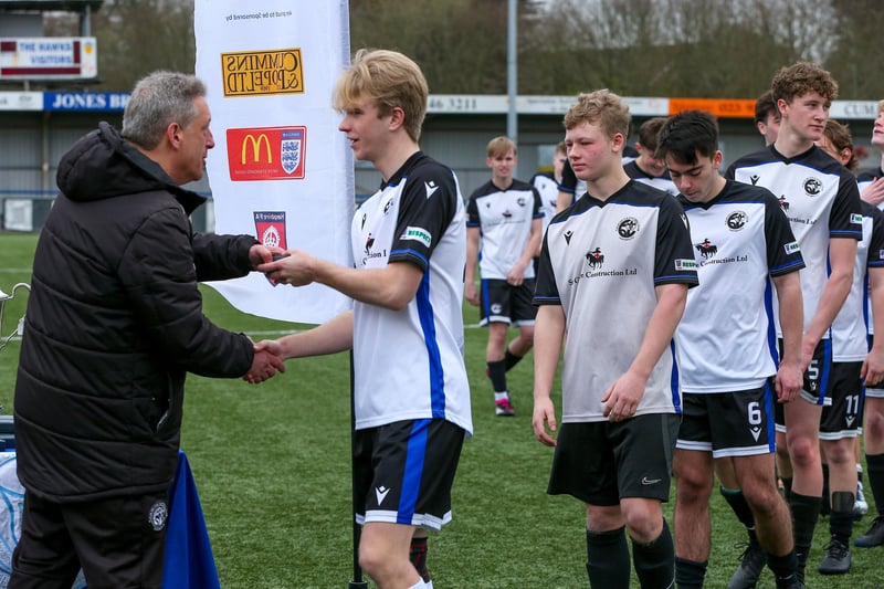 Fleur de Lys Nelson  collect their winners medals. Picture: Chris Moorhouse