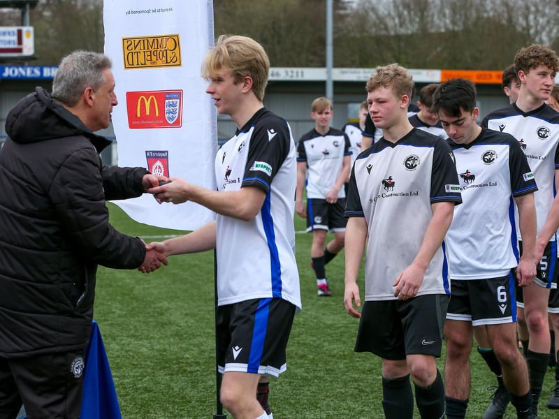Fleur de Lys Nelson collect their winners medals. Picture: Chris Moorhouse