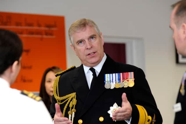 Prince Andrew, The Duke of York pictured opening a new education and resettlement centre for sailors at Portsmouth naval base in 2013. Picture: Ian Hargreaves (13807-2)