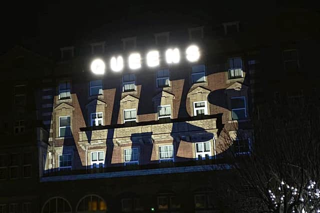 Queens Hotel in Southsea shows support for the NHS on March 26 2020