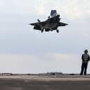 F-35 prepares to land on HMS Prince Of Wales. Picture: LPhot Finn Stainer- Hutchins