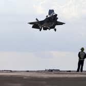 F-35 prepares to land on HMS Prince Of Wales. Picture: LPhot Finn Stainer- Hutchins