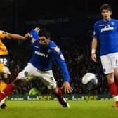 Harry Kane scores against Pompey while on loan at Millwall - where he worked under Kenny Jackett. Picture: Barry Zee