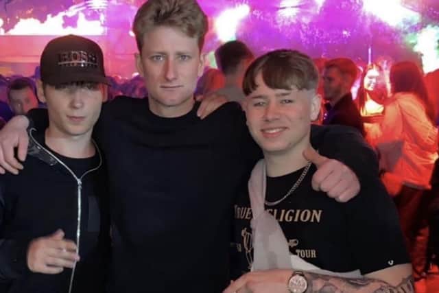 Charlie James, from Portchester, who’s childhood friend tragically took his own life has decided to do something drastic to ‘get the message across’ about men’s mental health. Pictured: James (left) and Charlie (middle).