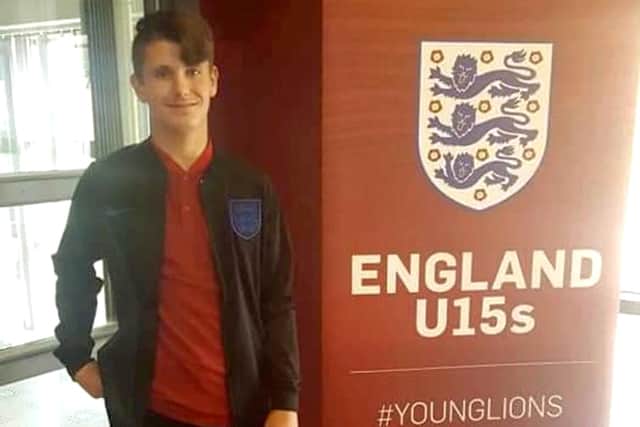Pompey player Alfie Bridgman attended England under-15 trials at Loughborough University in August 2018