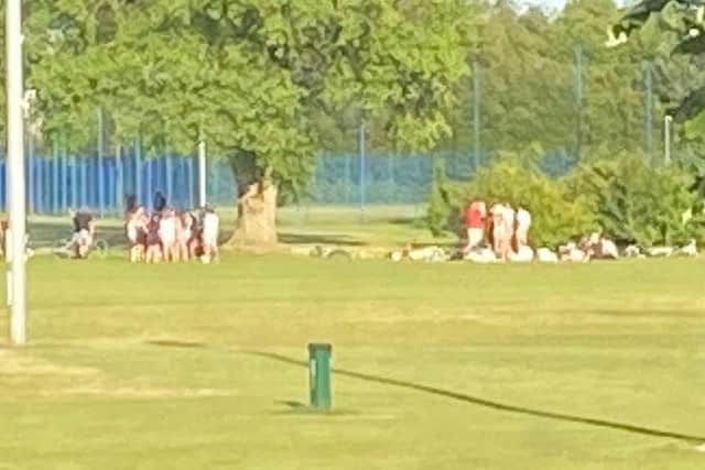 Youths gathering on Portsmouth Rugby Club's fields