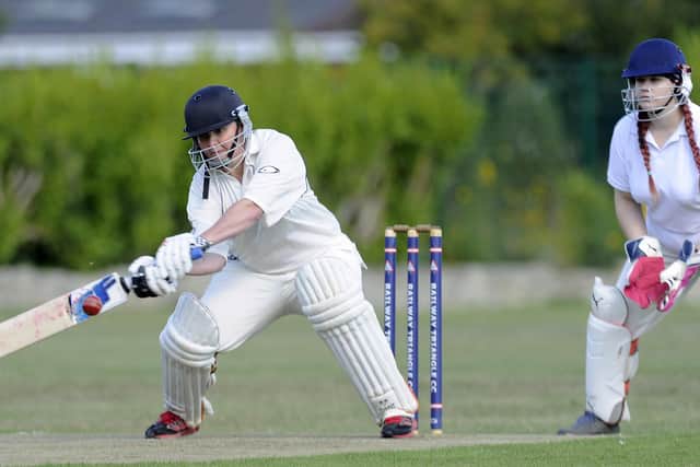 Railway Triangle's Emma Church batting against Ropley Ladies at Drayton Park last summer. Triangle chairman Simon Newsham is concerned the club might not have any ladies fixtures in 2020. Picture: Ian Hargreaves