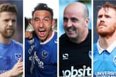Chesterfield quartet and former Pompey favourites L-R: Michael Jacobs, Gary Roberts, Paul Cook and Tom Naylor