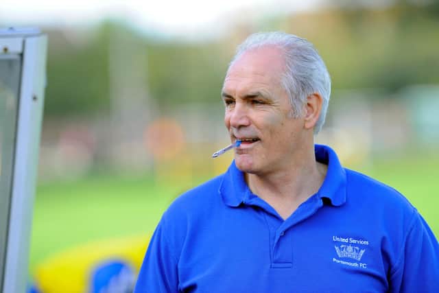 US Portsmouth secretary Bob Brady can recall some paltry crowds at the ground of the club who are currently the talk of Portsmouth area non-league football. Picture: Malcolm Wells