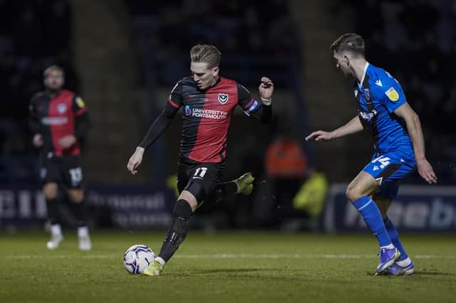 Ronan Curtis skippered Pompey to victory at Gillingham today