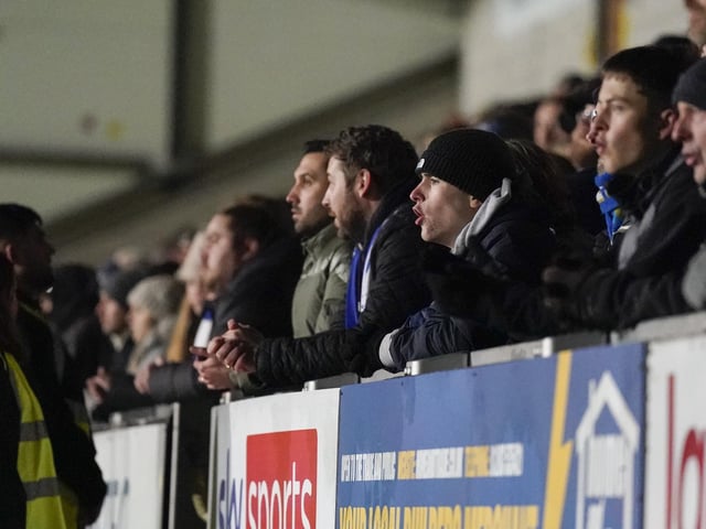 The big coats got their first outing of the season as fans wrapped up warm for their latest Pompey away day