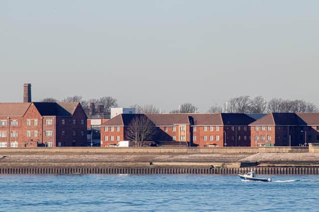 View of Haslar Sea Wall from Southsea on Thursday 13 January 2022
Picture: Habibur Rahman