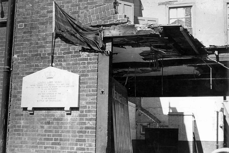 Old George Hotel, High Street, Old Portsmouth during the Blitz
