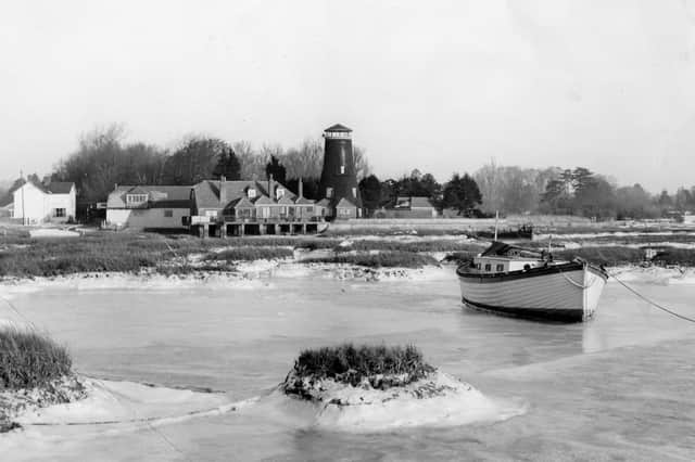 Langstone Mill and the lake in 1963. The News PP4898
