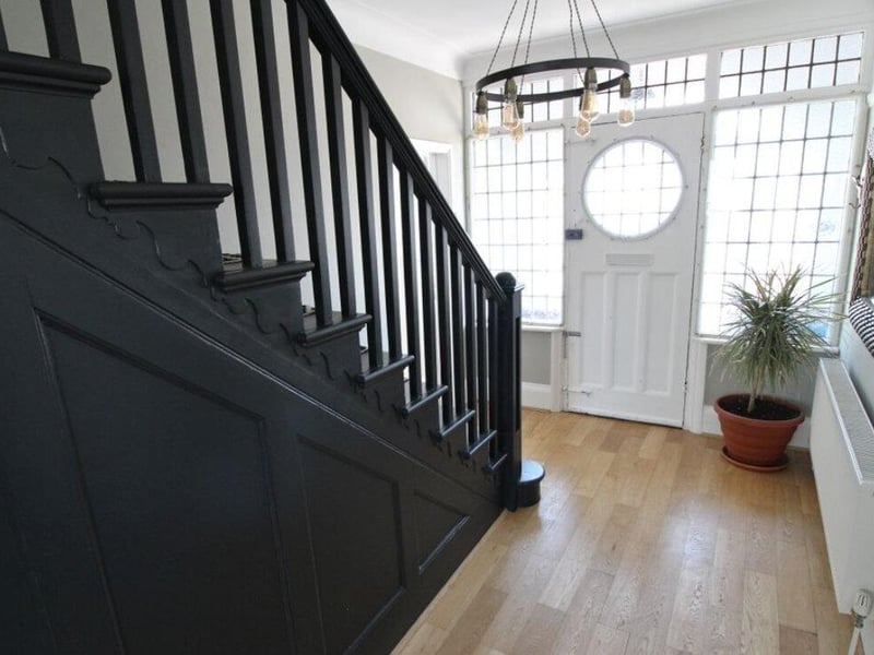 The listing says: "We are delighted to offer a rare opportunity to acquire this four bedroom detached house situated in one of the highly sought after areas of East Cosham. This spacious home boasts an impressive entrance hall, three receptions rooms to the ground floor including a lounge, study and an open plan kitchen / dining / family room, utility room and WC to the ground floor."