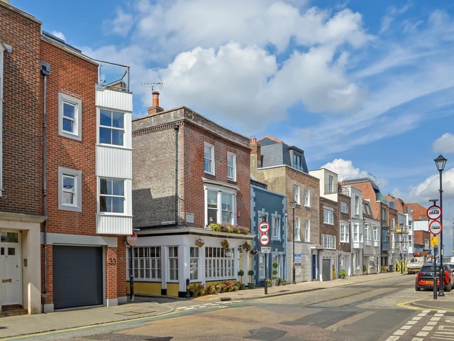 This townhouse has roof top terrace elevated views over the historic waterfront surroundings. Picture: Fine & Country