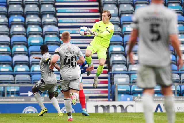 Craig MacGillivray was named as Pompey's man of the match by Gaffer for a Day Reece Hawkins. Picture: Joe Pepler