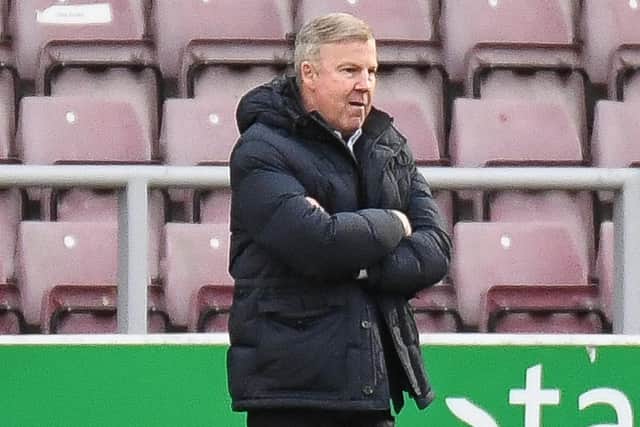 Pompey boss Kenny Jackett at today's game at Northampton