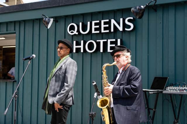 Martyn James and Rob Richardson performing at the hotel.