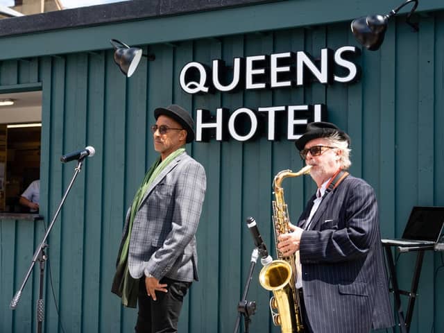 Martyn James and Rob Richardson performing at the hotel.