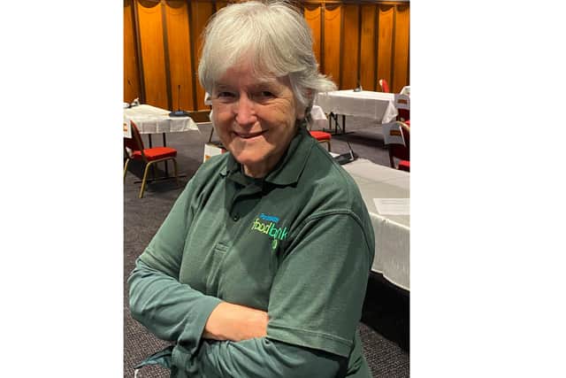 Jackie Peters, 75, was nominated for a civic award for her 'outstanding dedication’ supporting needy families as part of the Portsmouth Food Bank team.