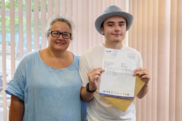 Pictured is Noah Smith (age 16) and mum Martha. Noah was the former Head Prefect.
Picture: Vernon Nash