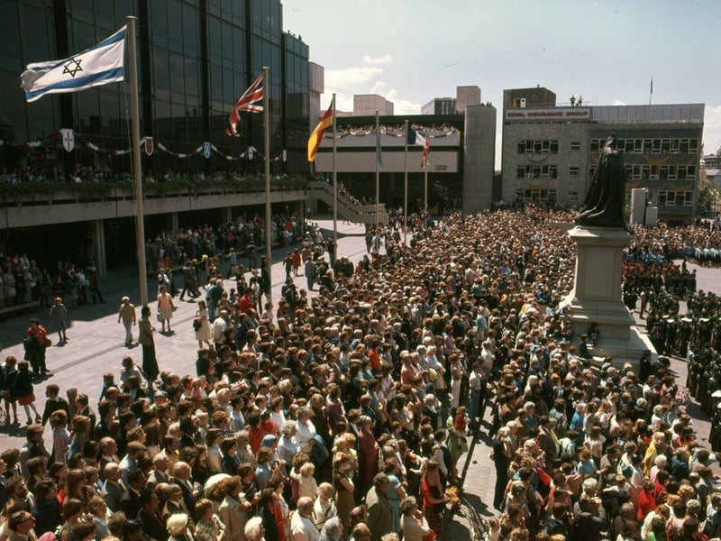 A packed Guildhall Square - Queen Elizabeth's Silver Jubilee visit to Portsmouth in 1977 Picture: The News Portsmouth