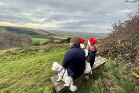 Enjoying a walk in the South Downs National Park at Christmas time. Picture by Becka Saunders