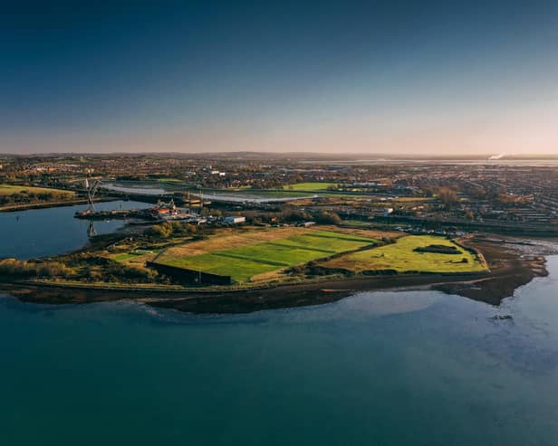 Aerial view of the Tipner West site as it is currently. Photo: © Strong Island
