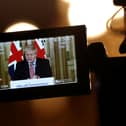 Prime Minister Boris Johnson speaking at a news conference inside 10 Downing Street, London. Picture: Simon Dawson/PA Wire