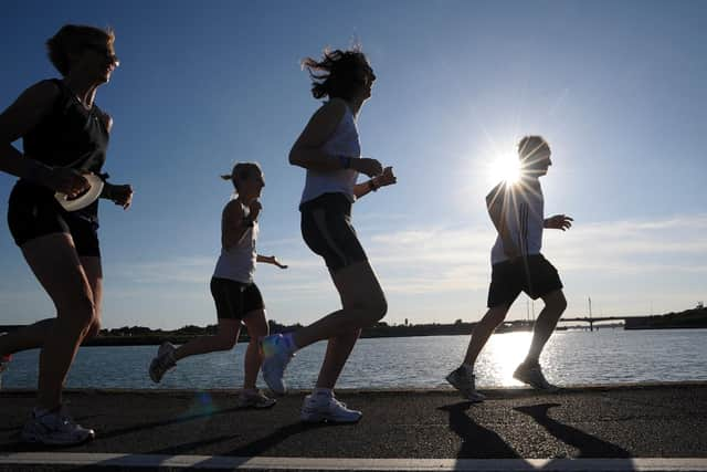 Joggers are a more common sight on the streets and pavements in January than at any other time of the year. Picture: Steve Reid