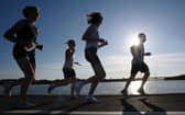 Joggers are a more common sight on the streets and pavements in January than at any other time of the year. Picture: Steve Reid