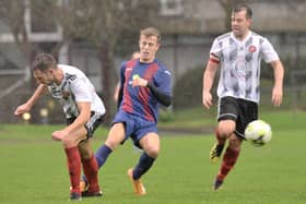 James Franklyn, the only USP player who doesn't live in tier 4, in action during the FA Vase third round win against Millbrook. Pic: Martyn White.