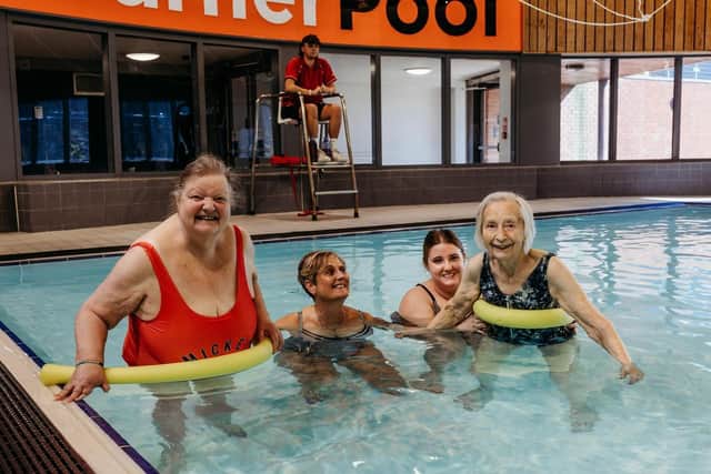 Pictured L-R Jean Hill, Pear Tree Court team members Jane Haynes and Eilish Bowles, and Hilda Reynolds at Mountbatten Centre