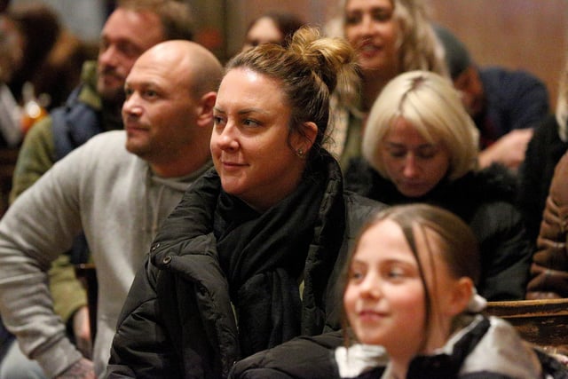 In the congregation. The News Carol Service, St Mary's Church, Fratton, Portsmouth
Picture: Chris Moorhouse (jpns 081223-75)