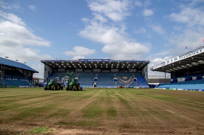The Pompey pitch had luscious green grass on it on Saturday!Picture: Habibur Rahman