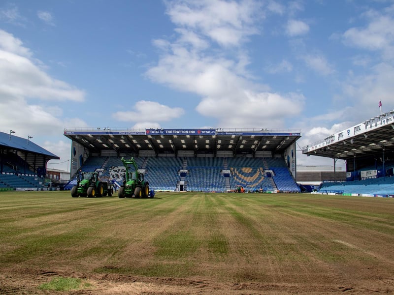The Pompey pitch had luscious green grass on it on Saturday!Picture: Habibur Rahman