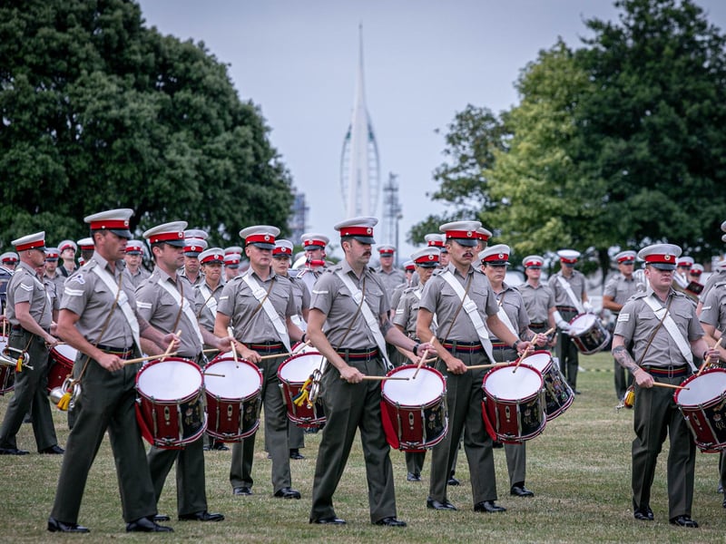 Royal Marines Band Service Beating Retreat Rehearsals on Whale Island, Portsmouth on Wednesday 3rd July 2024
Picture: Habibur Rahman
