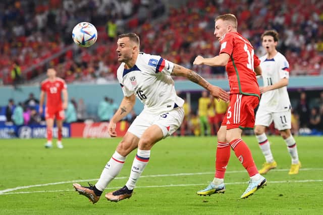 Pompey midfielder Joe Morrell came on as a late substitute as Wales drew 1-1 with Group B opponents USA.    Picture: Stu Forster/Getty Images
