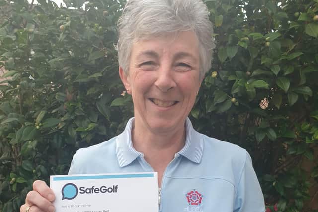 Jill England with the SafeGolf accreditation