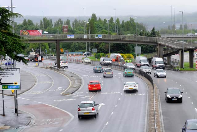 A3 London Road at Hilsea, looking north-bound towards Portsbridge Roundabout. Picture: Allan Hutchings (122278-576)