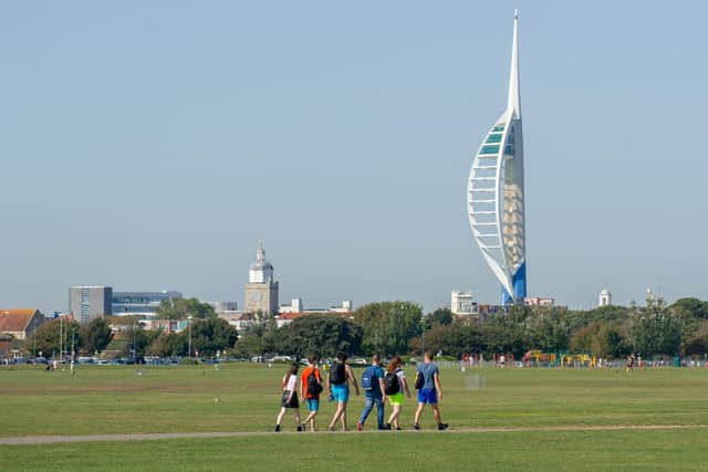 GV of Southsea on 14 September 2020

Pictured: A group of six people at Southsea Common.

Picture: Habibur Rahman