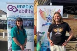 Ready to Rock School host charity event and chose Enable Ability as their charity to support this year. Photographed is Hollie Sherred (Left) and Mark Thompson-Smith B.E.M (Right)