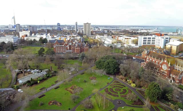 The woman was dragged to floor while walking through Victoria Park on Friday afternoon and was sexually assaulted. Picture: Malcolm Wells/The News Portsmouth.