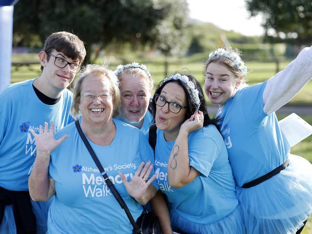 The Cummings family from Gosport, who walked in memory of their mum Eve, who died in March. Picture by Thousand Word Media/Andrew Higgins