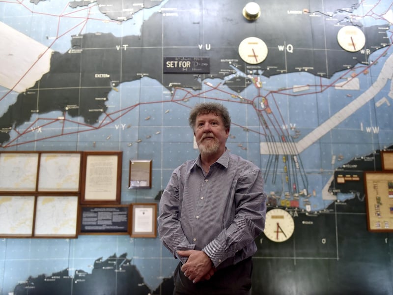 Richard Callaghan, curator of the Royal Military Police Museum in The Map Room at Southwick HousePicture: Sarah Standing (020524-1578)