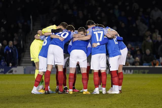 Pompey fans on promtion.