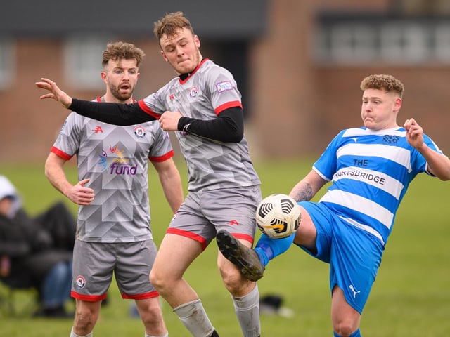 Gosham Rangers (grey) v AC Copnor. Picture: Keith Woodland